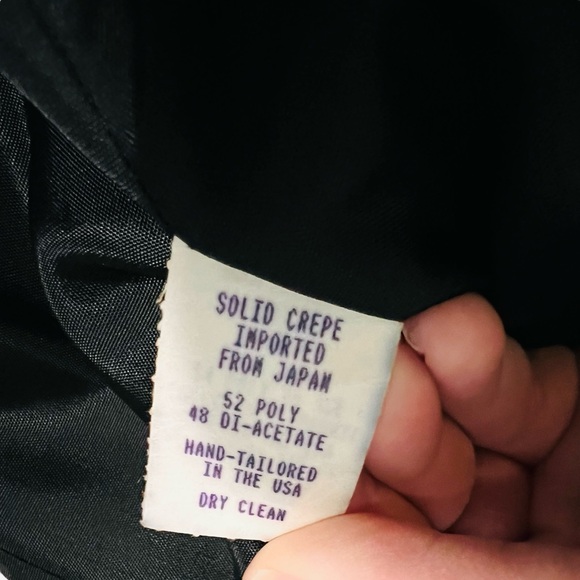 TAPP Black Asian Design Two Piece Blazer and Slit Skirt Set Size Small & Size 8 - Picture 14 of 16